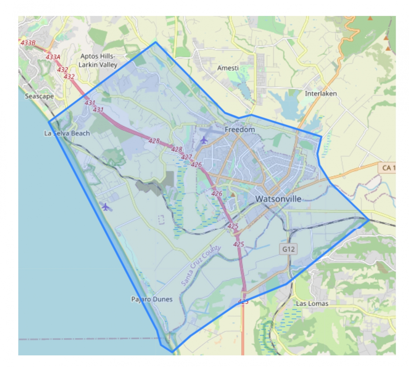 SOUHT COUNTY DELIVERY AREA